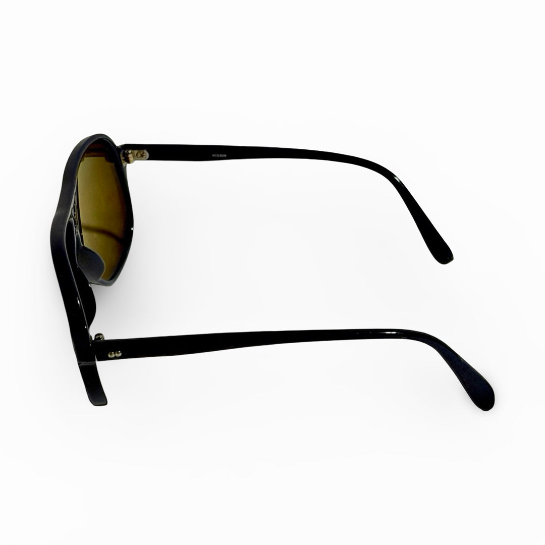 1970’S MIRRORED AVIATOR MADE IN JAPAN POLARIZED SMOKEY LENS BLUE FRAME SUNGLASSES