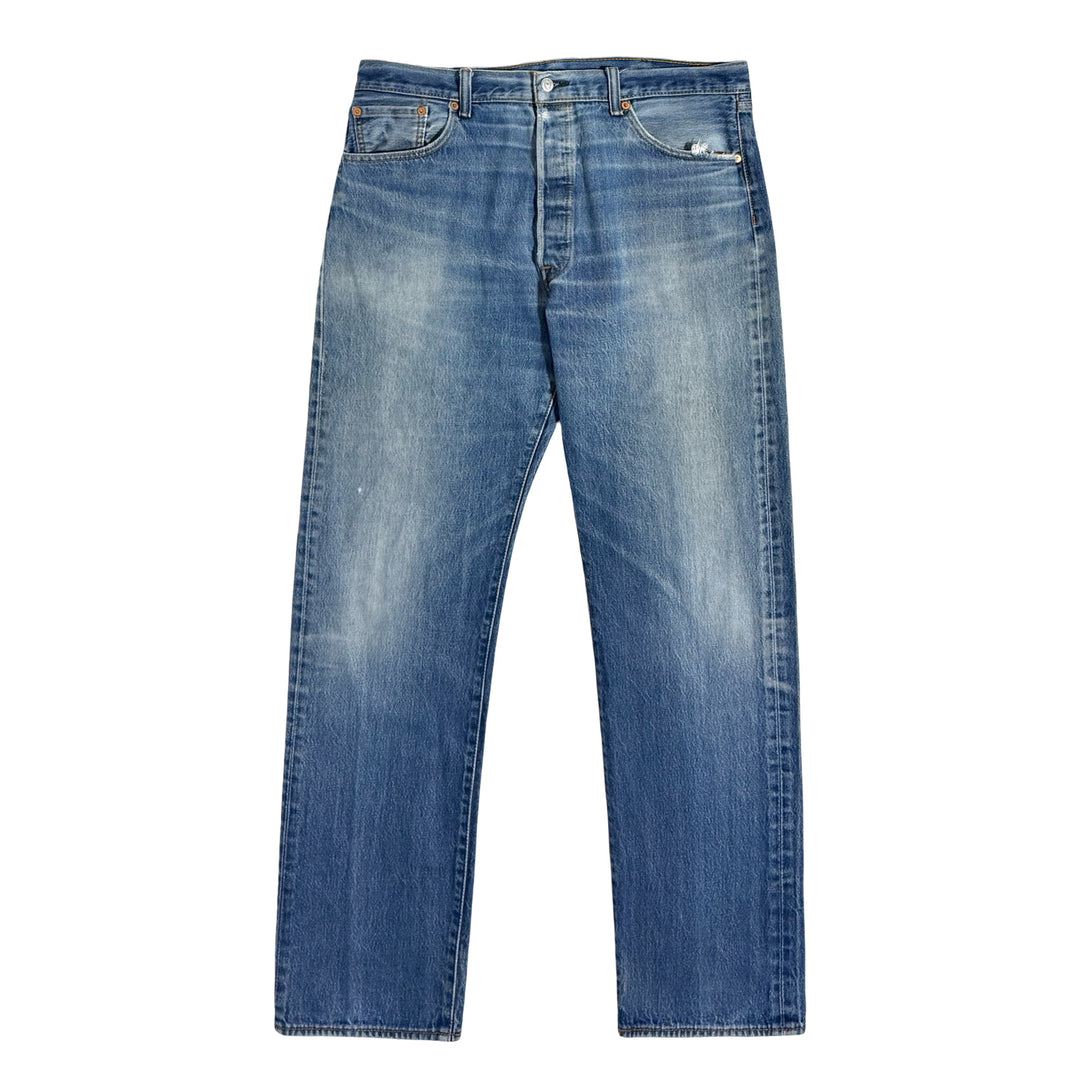 1990’S LEVI’S 501 PERFECT WASH FADED DENIM JEANS 38 X 36