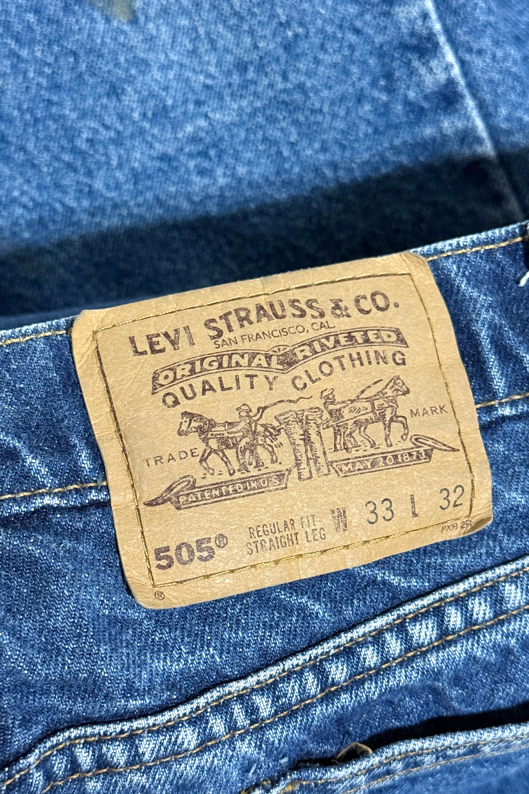 1990’S LEVI’S 505 ORANGE TAB FADED LIGHT WASH STRAIGHT LEG DENIM JEANS 30 X 30