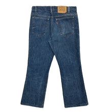 Load image into Gallery viewer, 1970’S LEVI’S MADE IN USA ORANGE TAB 517 WESTERN HIGH WAISTED BOOT CUT DENIM JEANS 36 X 26
