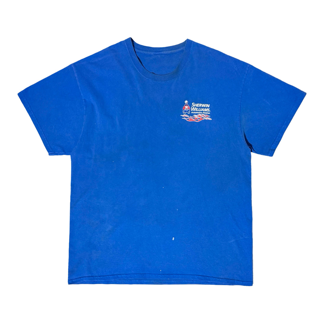 1990’S SHERMAN WILLIAMS AUTO PAINT THRASHED S/S T-SHIRT X-LARGE