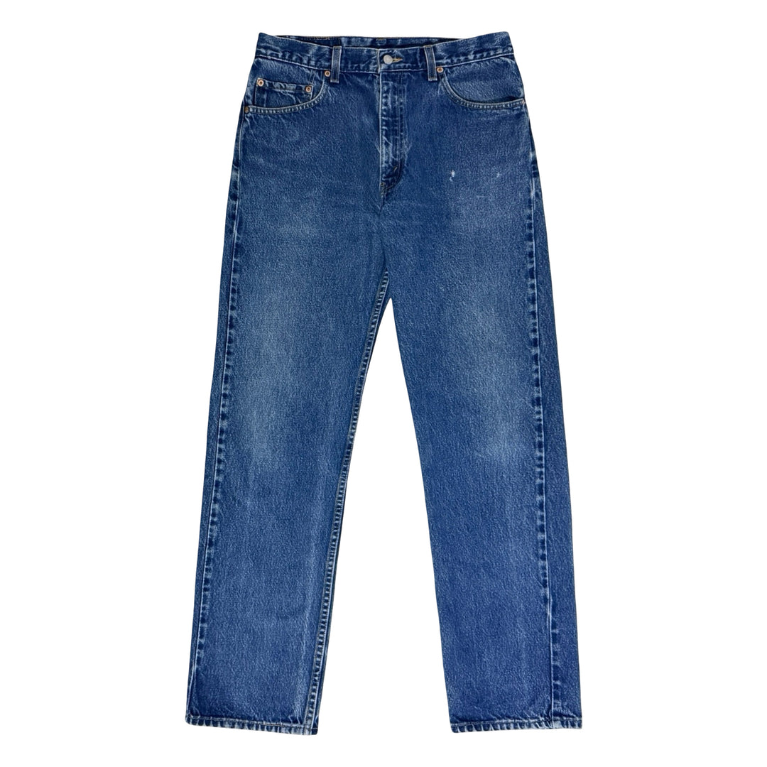 1990’S LEVI’S 505 FADED MEDIUM WASH STRAIGHT LEG DENIM JEANS 32 X 32