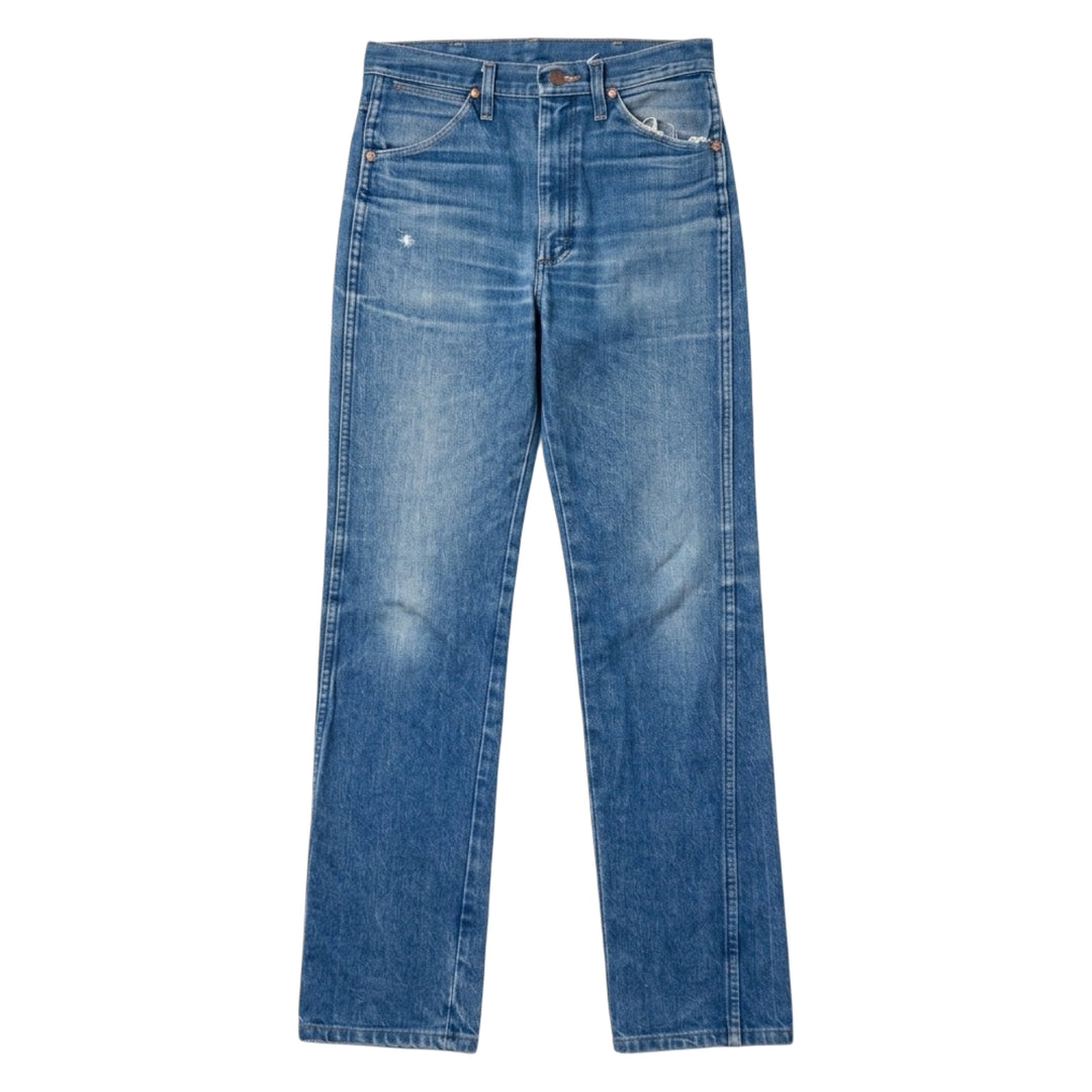1990’S WRANGLER 13MWZ FADED PERFECT WASH COWBOY CUT DENIM JEANS 30 X 34