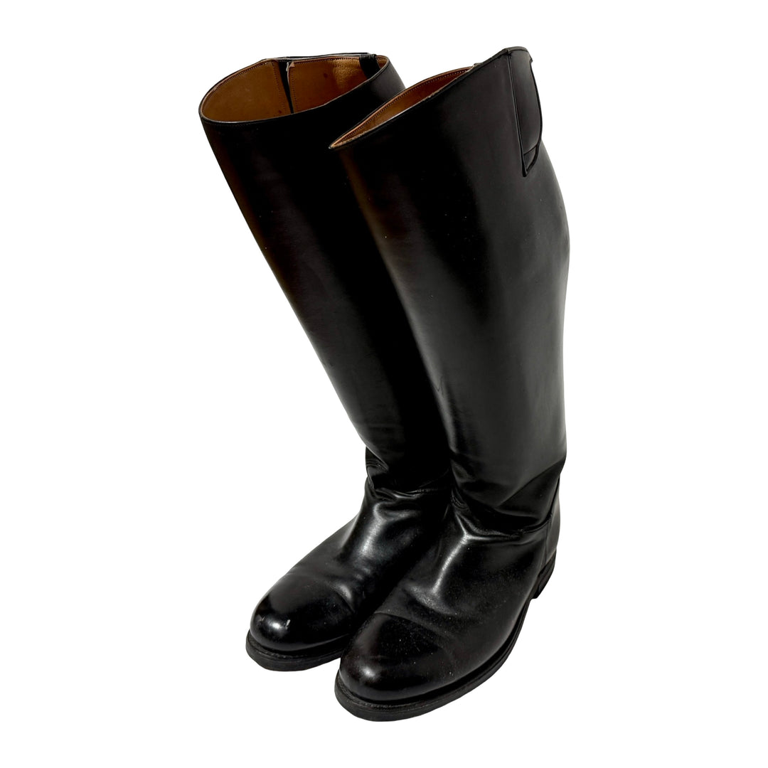 1990’S DEHNER’S NEBRASKA MADE IN USA BLACK LEATHER MOTORCYCLE RIDING BOOTS 11