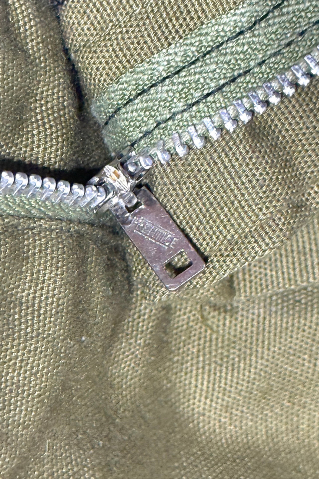 1950’S OLIVE DRAB MADE IN USA HIGH WAISTED PLEATED TROUSER PANTS 38 X 28