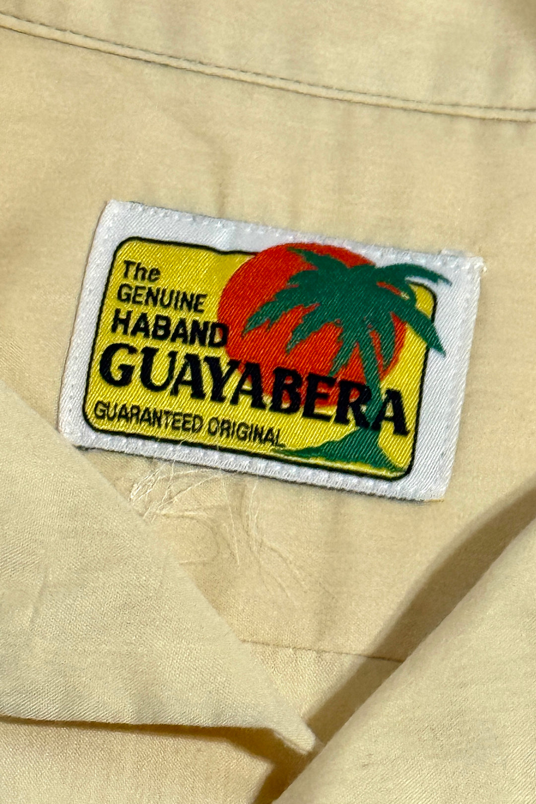 1980’S HABAND GUAYABERA EMBROIDERED CAMP S/S B.D. SHIRT MEDIUM