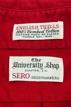 Cargar imagen en el visor de la galería, 1970’S SERO SHIRTMAKERS ENGLISH TWILL COMBED COTTON L/S B.D. SHIRT MEDIUM
