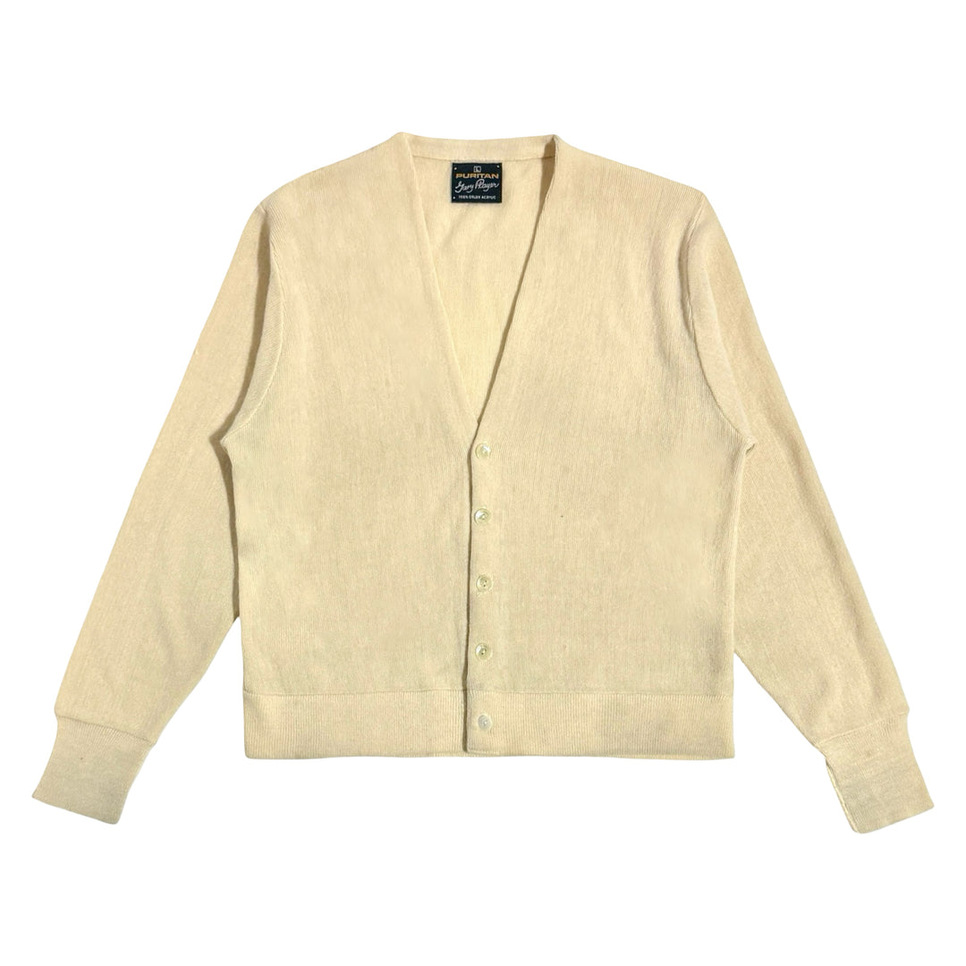1960’S PURITAN GARY PLAYER MADE IN USA CROPPED KNIT CARDIGAN SWEATER LARGE
