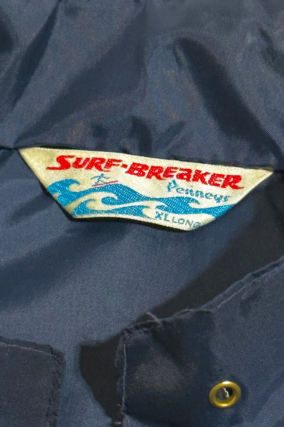 1960’S PENNEY’S “SURF BREAKER” MADE IN USA CROPPED ZIP WINDBREAKER JACKET X-LARGE