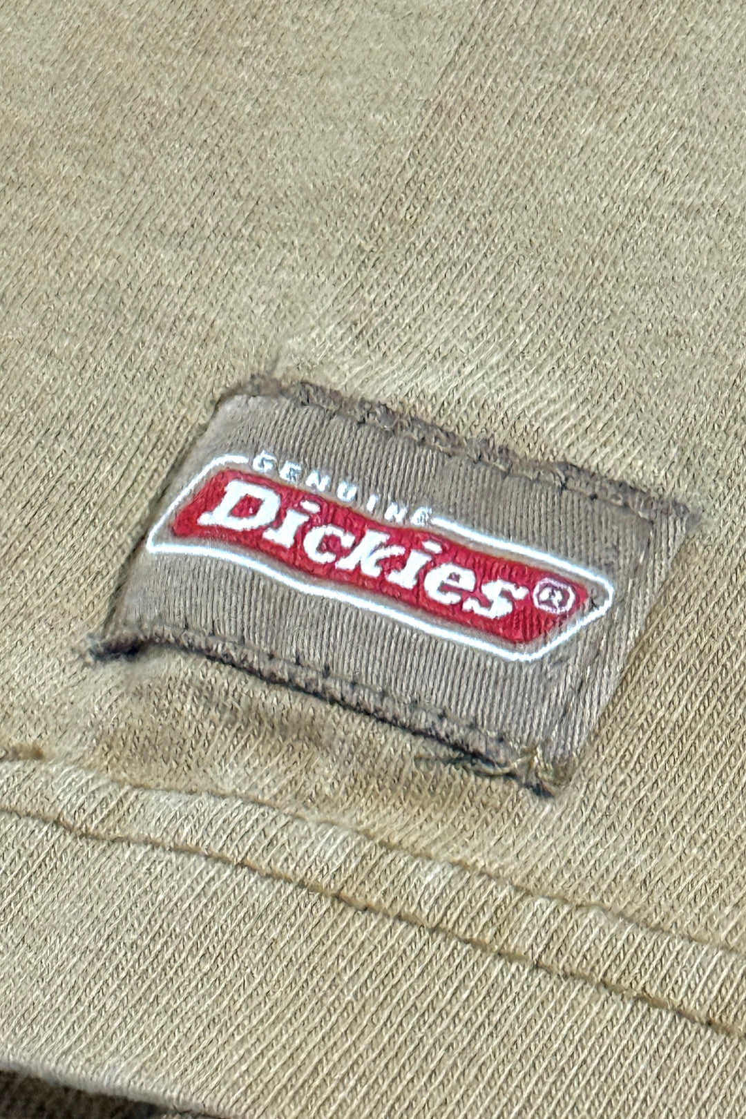2000’S DICKIES THRASHED & FADED JERSEY POCKET S/S T-SHIRT LARGE
