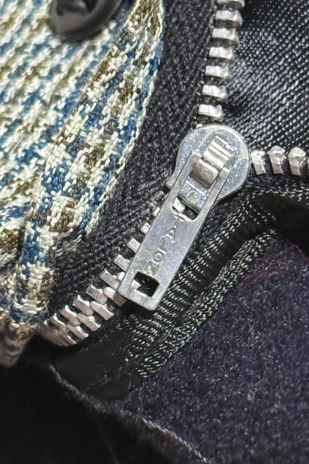 1960’S PENNEY’S MADE IN USA HOUNDSTOOTH WOOL LINED PEACOAT JACKET LARGE