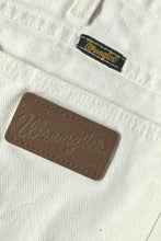 Load image into Gallery viewer, 1990’S WRANGLER 936 MADE IN USA WHITE WESTERN BOOTCUT DENIM JEANS 34 X 30

