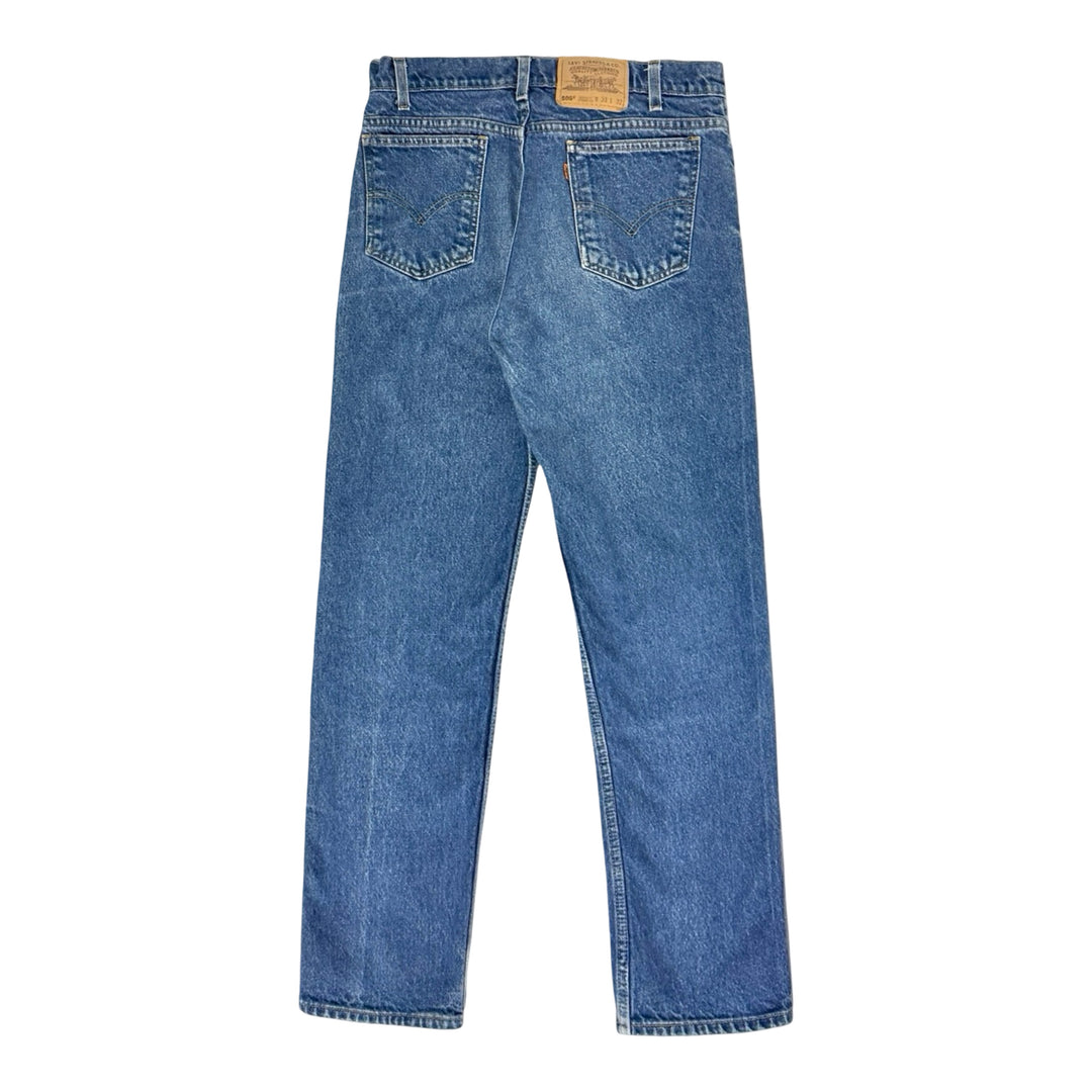 1990’S LEVI’S 505 ORANGE TAB FADED LIGHT WASH STRAIGHT LEG DENIM JEANS 30 X 30