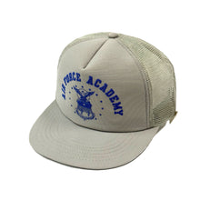 Load image into Gallery viewer, 1980’S DEADSTOCK AIR FORCE ACADEMY FOAM MESH SNAP BACK TRUCKER HAT
