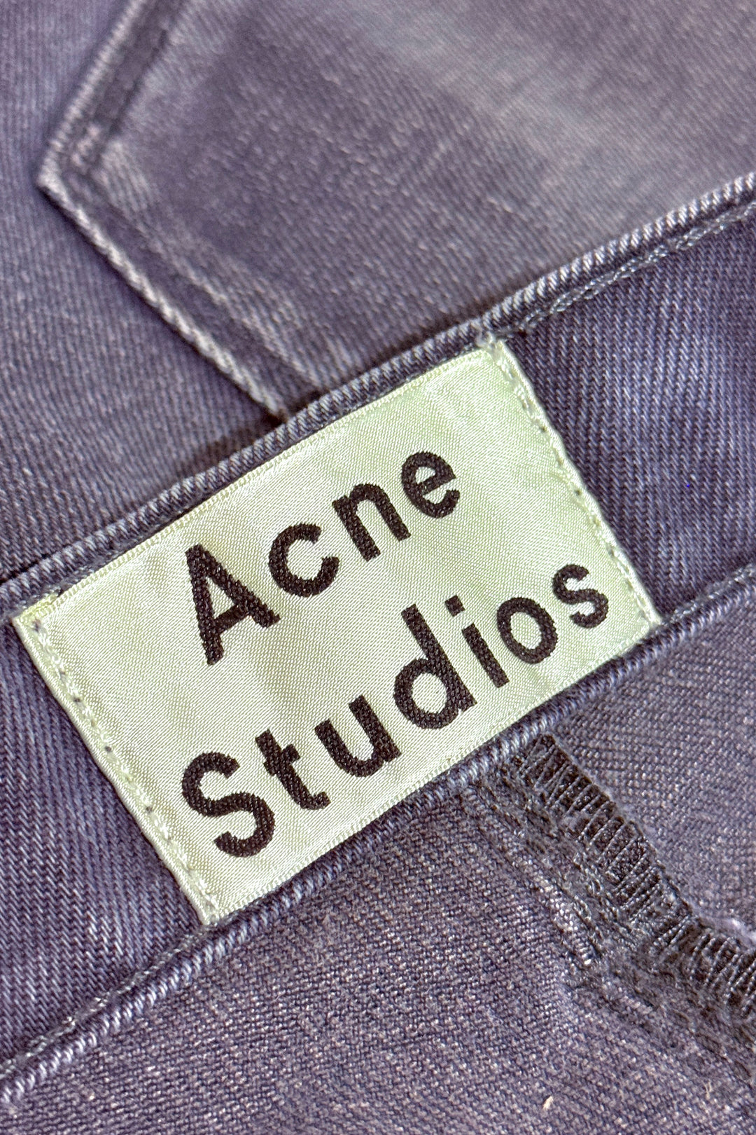 2000’S ACNE STUDIOS MAX BLUE SPEED FADED BLACK SKINNY JEANS 32 X 30