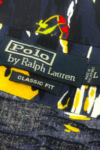 Cargar imagen en el visor de la galería, 1990’S POLO RALPH LAUREN NAUTICAL HAWAIIAN LOOP COLLAR S/S B.D. SHIRT LARGE
