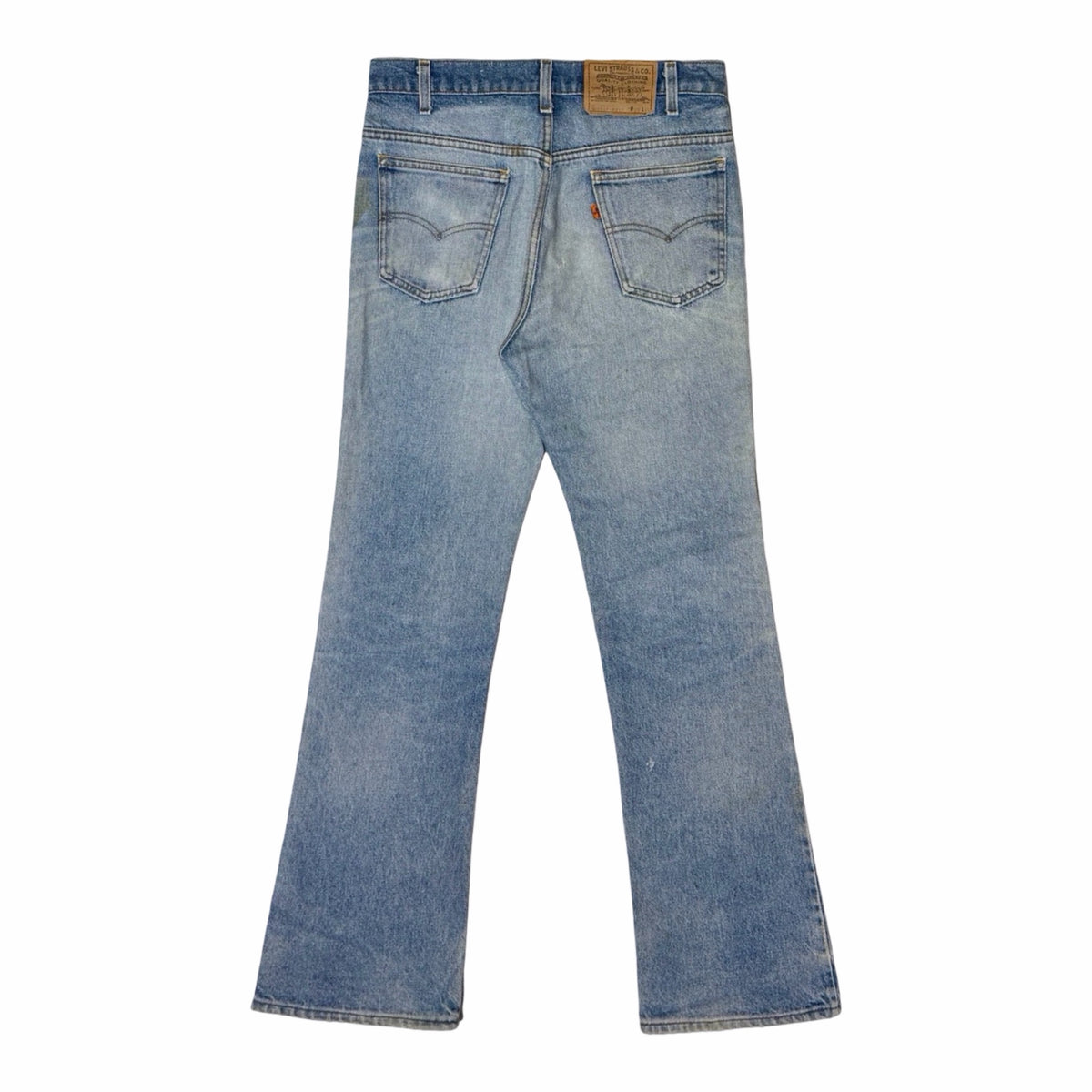 1980's Levi's 517 orange tab bootcut jeans back