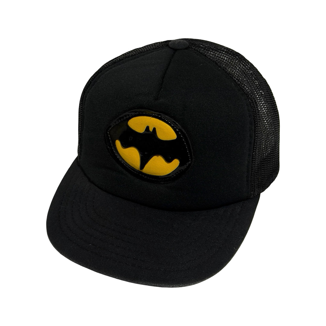 1980’S BATMAN APPLIQUÉ BLACK FOAM &amp; MESH TRUCKER HAT