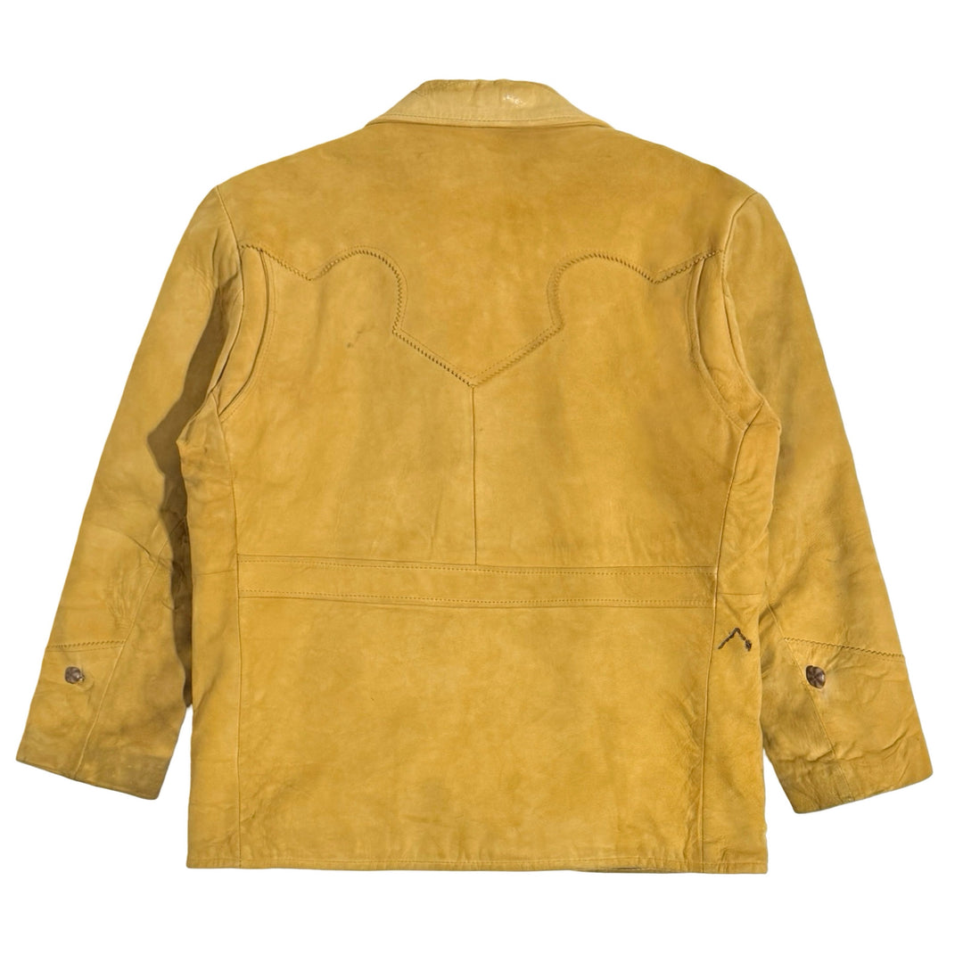 1960’S LE GIRARD MADE IN USA THRASHED WESTERN SUEDE LEATHER JACKET LARGE