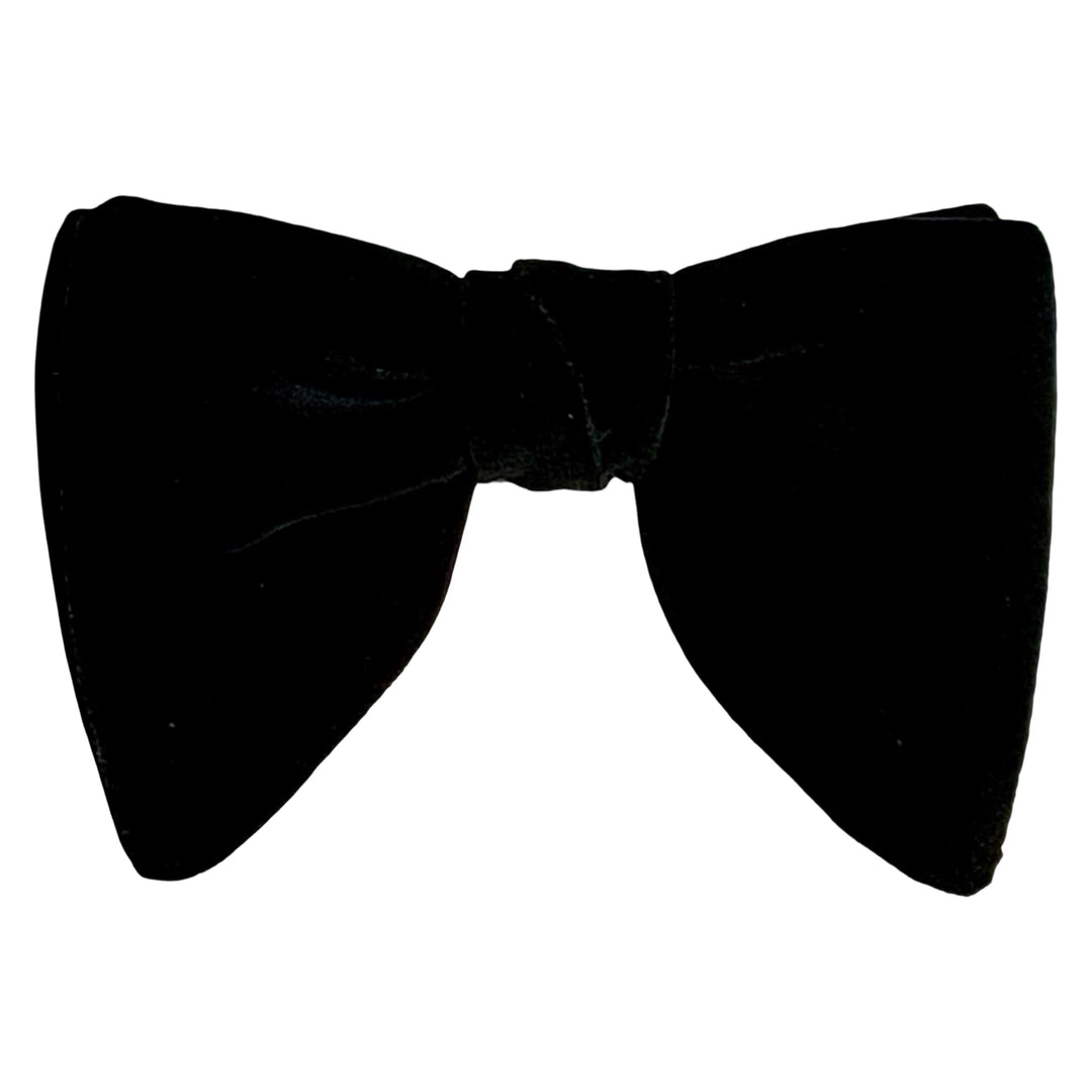 1970’S DEADSTOCK AFTER SIX BLACK CLIP ON VELVET DAGGER BOW TIE