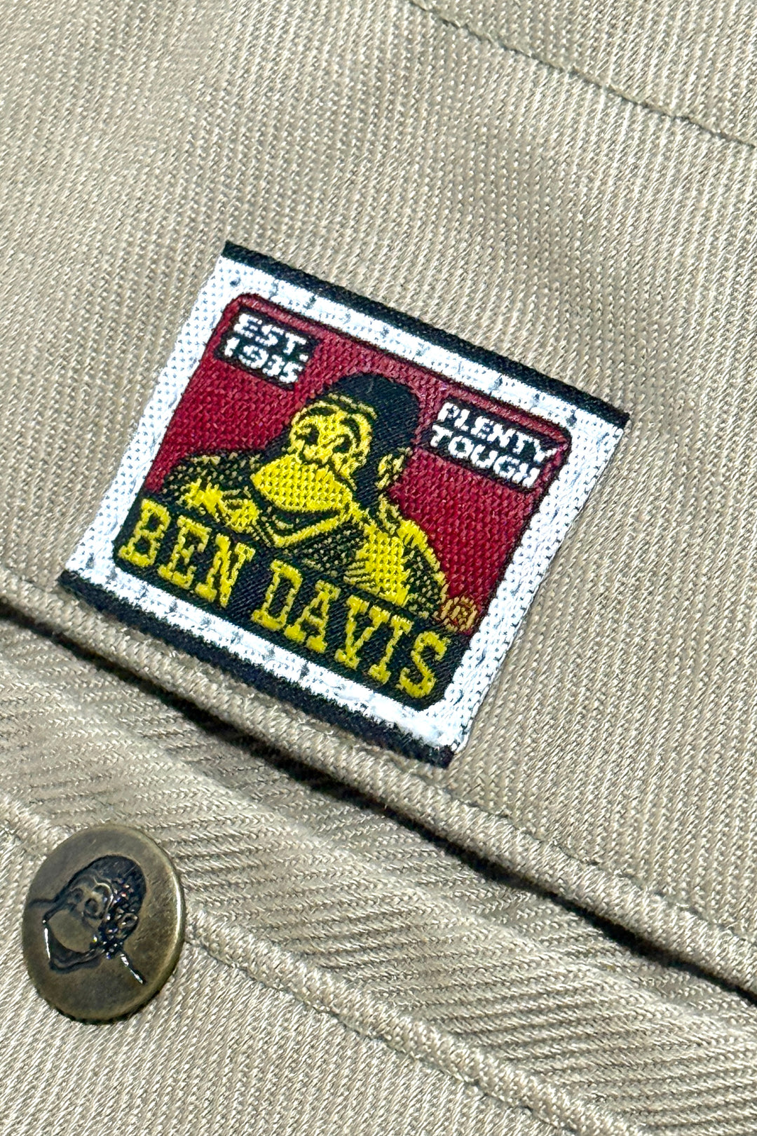 1990’S BEN DAVIS MADE IN USA FROG POCKET WESTERN SLIM FIT KHAKI WORKWEAR PANTS 30 X 30