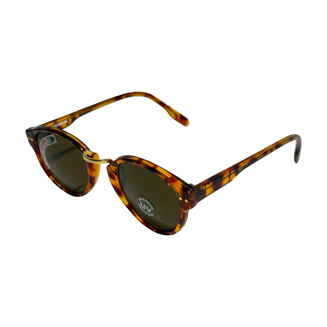 1990’S PANTO TORTOISE SHELL FRAME SMOKE LENSE SUNGLASSES