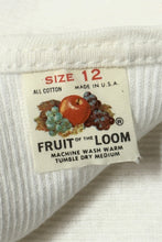 Load image into Gallery viewer, 1970’S DEADSTOCK FRUIT OF THE LOOM MADE IN USA COTTON RIBBED KNIT TANK TOP UNDERSHIRT XX-SMALL
