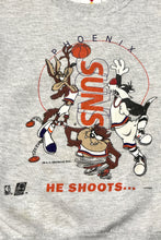 Load image into Gallery viewer, 1990’S PHOENIX SUNS LOONEY TUNES MADE IN USA FLEECE CREWNECK SWEATER X-SMALL
