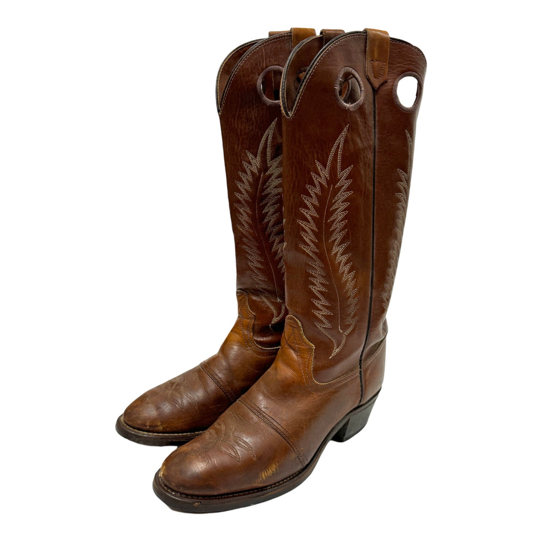 1970’S TEXAS BOOTS MADE IN USA LEATHER COWBOY BOOTS 9