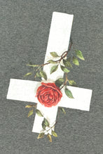 Cargar imagen en el visor de la galería, 1990’S FLOWER CROSS MADE IN USA T-SHIRT MEDIUM
