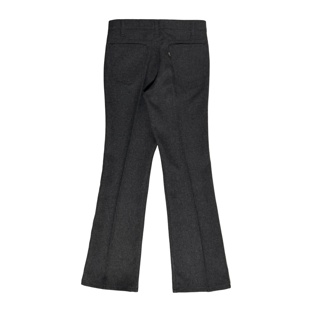 1990’S DEADSTOCK LEVI’S STAPREST 517 MADE IN USA CHARCOAL GRAY WESTERN BOOTCUT PANTS 28 X 30