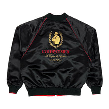 Cargar imagen en el visor de la galería, 1980’S COURVOISIER MADE IN USA REVERSIBLE SATIN BASEBALL JACKET X-LARGE
