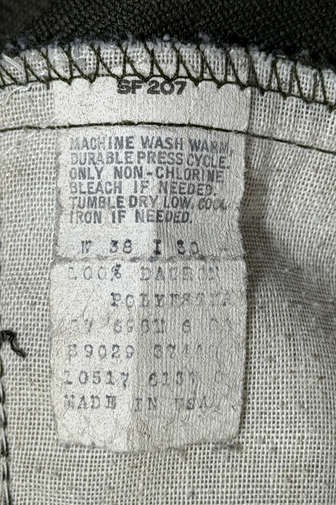1970’S LEVI’S 517 STAPREST MADE IN USA DARK OLIVE BOOTCUT WESTERN PANTS 36 X 30
