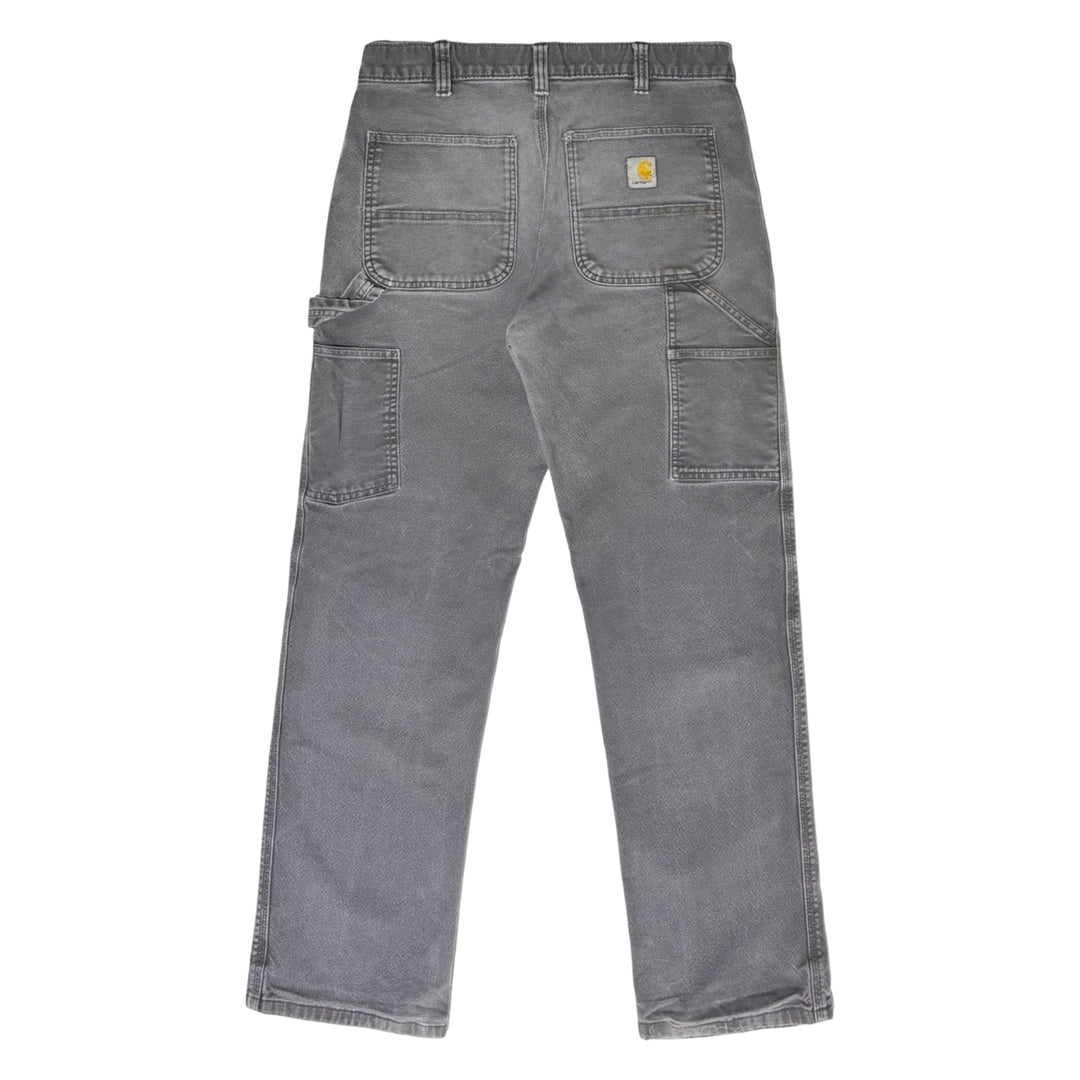 1990’S CARHARTT FADED GREY CARPENTER PANTS 34 X 30