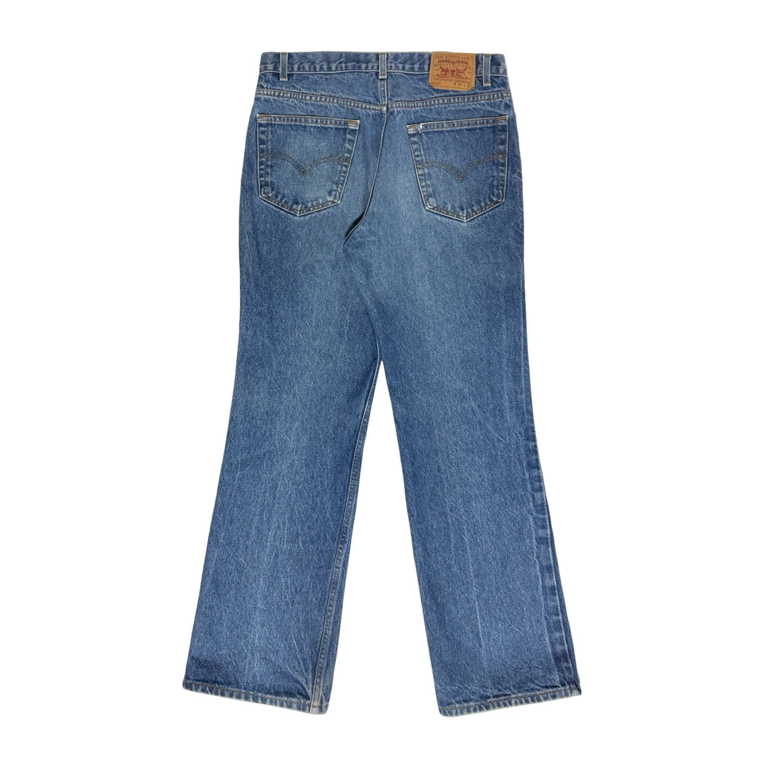 1990’S LEVI’S 517 FADED MEDIUM WASH WESTERN DENIM BOOTCUT JEANS 34 X 30