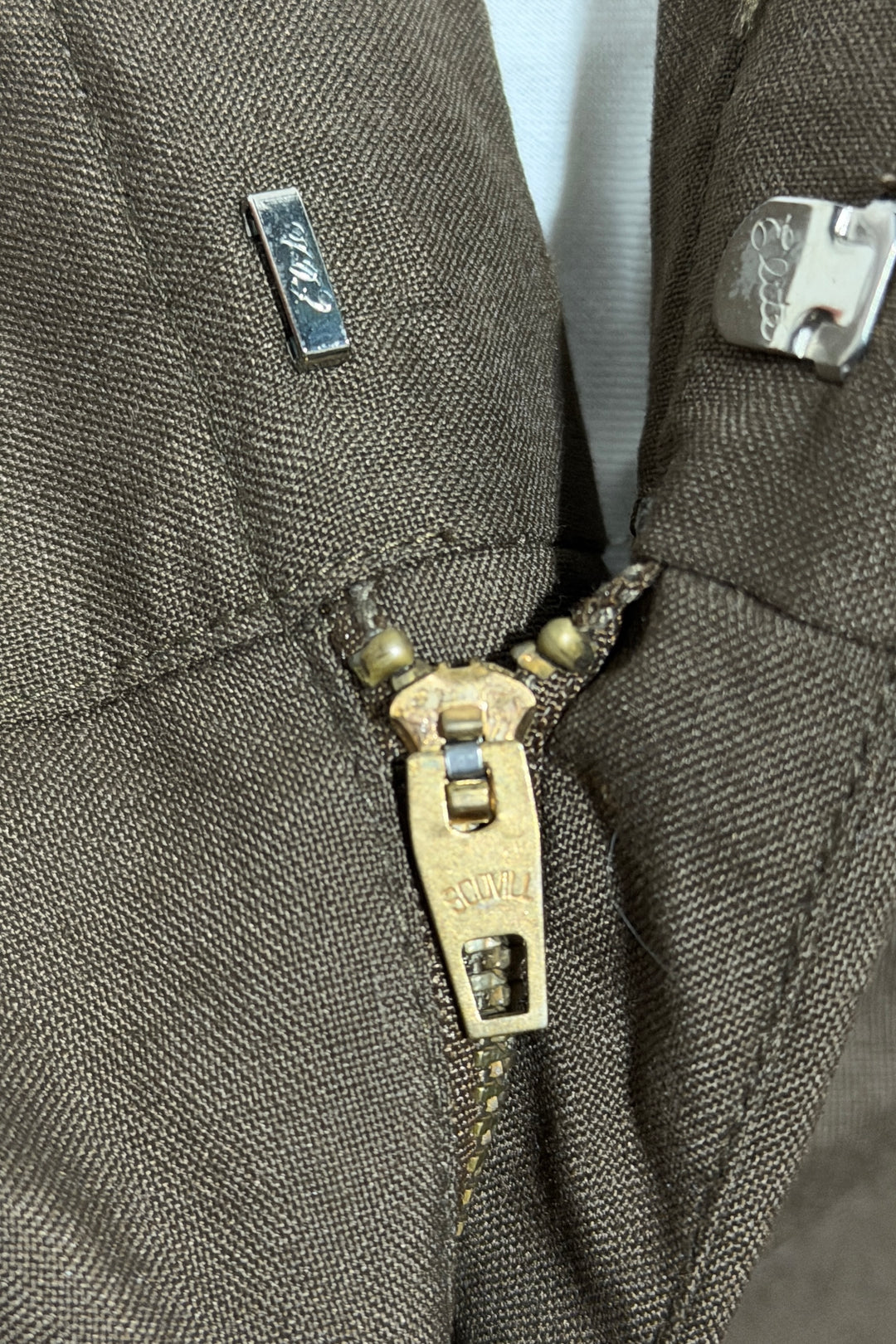 1970’S DEADSTOCK RIVERSIDE MASTERBILT BROWN TWILL WORKWEAR CHINO PANTS 30 X 30