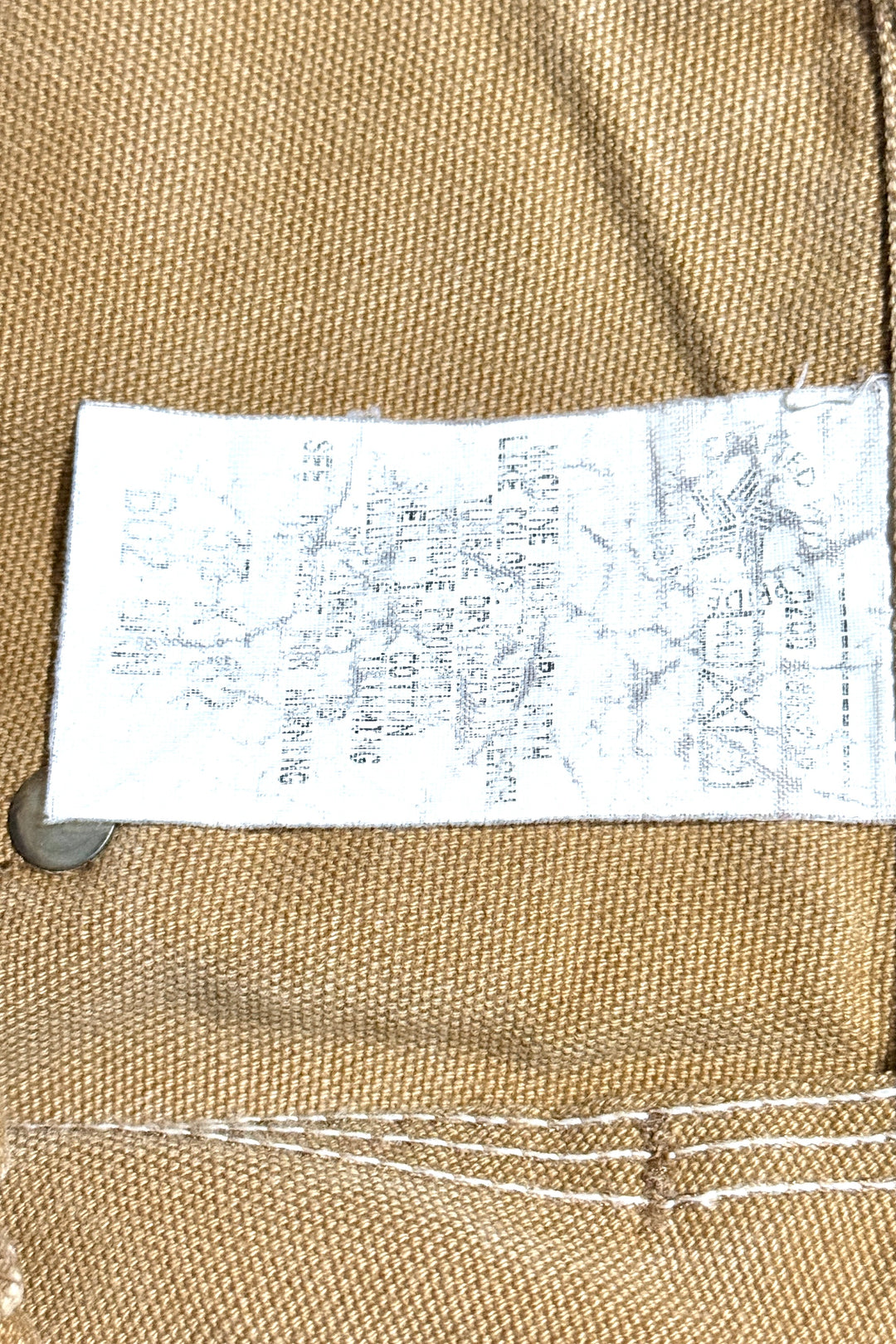 1990’S CARHARTT UNION MADE IN USA FADED DUCK CANVAS CARPENTER PANTS 34 X 30