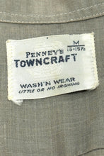 Load image into Gallery viewer, 1960’S PENNEY’S MADE IN USA THRASHED EMBROIDERED SELVEDGE LOOP COLLAR L/S B.D. SHIRT MEDIUM
