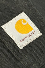 Cargar imagen en el visor de la galería, 1990’S CARHARTT INSULATED BLACK CANVAS DOUBLE KNEE OVERALLS LARGE
