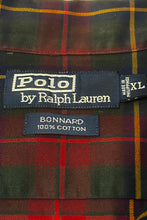 Load image into Gallery viewer, 1990’S POLO RALPH LAUREN PLAID FLANNEL L/S B.D. SHIRT X-LARGE
