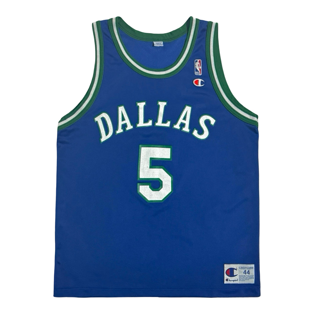 1990’S CHAMPION DALLAS MAVERICKS “JASON KIDD” MESH BASKETBALL JERSEY 44 / LARGE