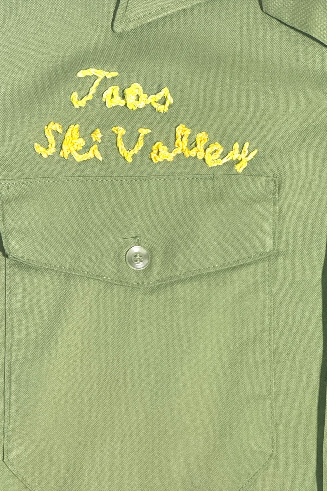 1970’S TAOS SKI VALLEY UNION MADE IN USA CHAINSTITCHED SELVEDGE WORK L/S B.D. SHIRT LARGE