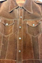 Load image into Gallery viewer, 1960’S SPLIT COWHIDE SUEDE CROPPED TRUCKER JACKET MEDIUM
