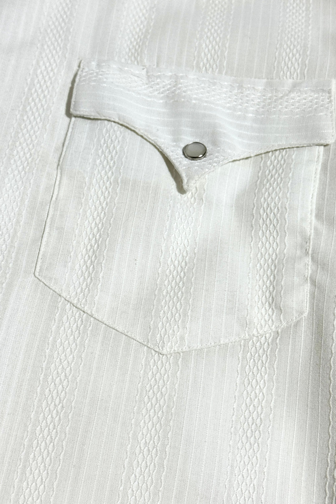 1960’S PRIOR WESTERNS DENVER MADE IN USA PATTERNED WOVEN PEARL SNAP L/S B.D. WESTERN SHIRT LARGE