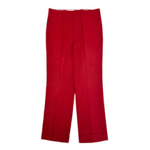 Cargar imagen en el visor de la galería, 1970’S RED MADE IN USA HIGH WAISTED FLAT FRONT TROUSERS 34 X 30
