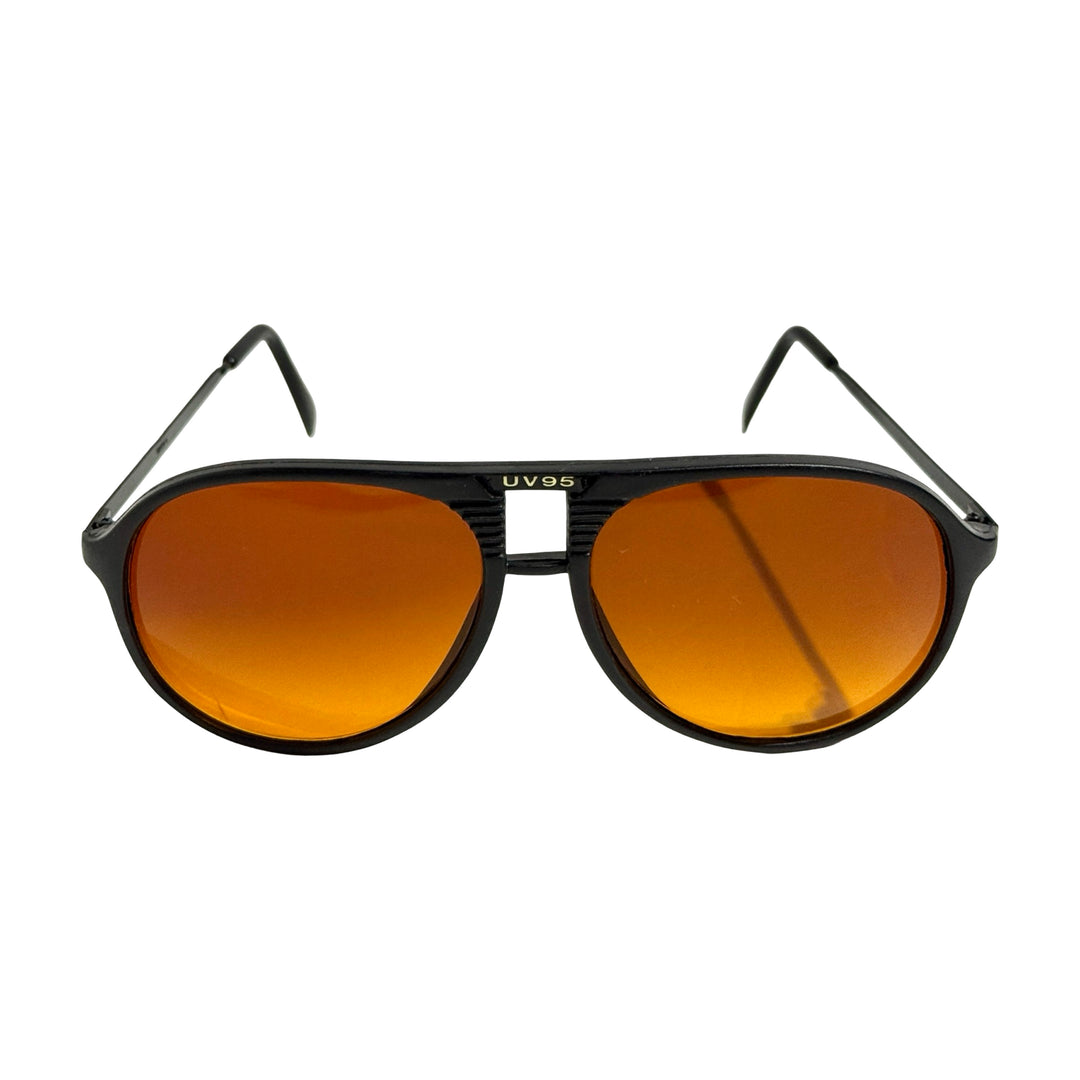 1970’S BLACK AVIATOR FRAME SUNSET GRADIENT SUNGLASSES