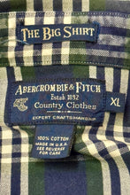Load image into Gallery viewer, 1990’S ABERCROMBIE &amp; FITCH MADE IN USA “THE BIG SHIRT” PLAID L/S B.D. SHIRT X-LARGE
