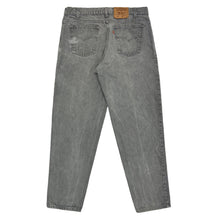 Load image into Gallery viewer, 1990&#39;S LEVI’S 550 ORANGE TAB MADE IN USA GREY DENIM JEANS 34 X 30
