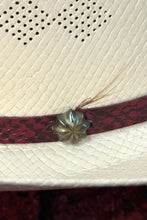 Load image into Gallery viewer, 1960’S OLD WES MADE IN USA STRAW COWBOY HAT 6 5/8
