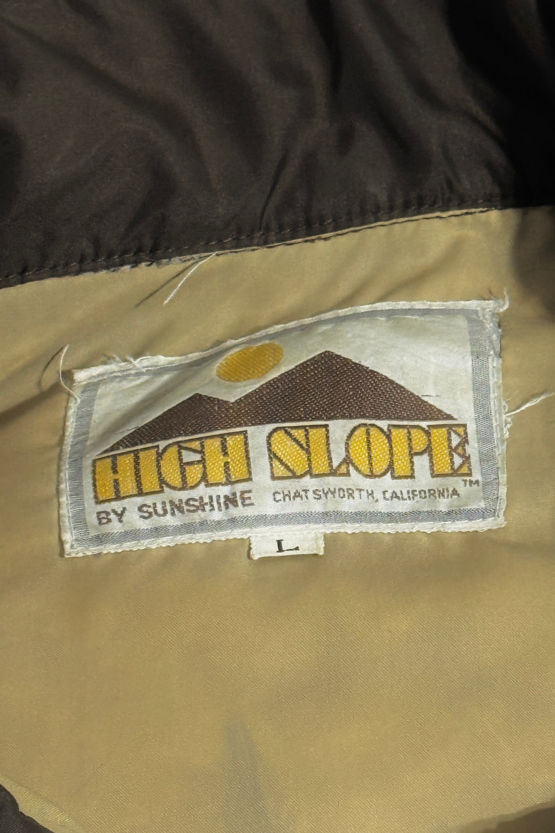 1970’S HIGH SLOPE MADE IN USA CROPPED WESTERN LEATHER ACCENT QUILTED GOOSE DOWN JACKET X-LARGE